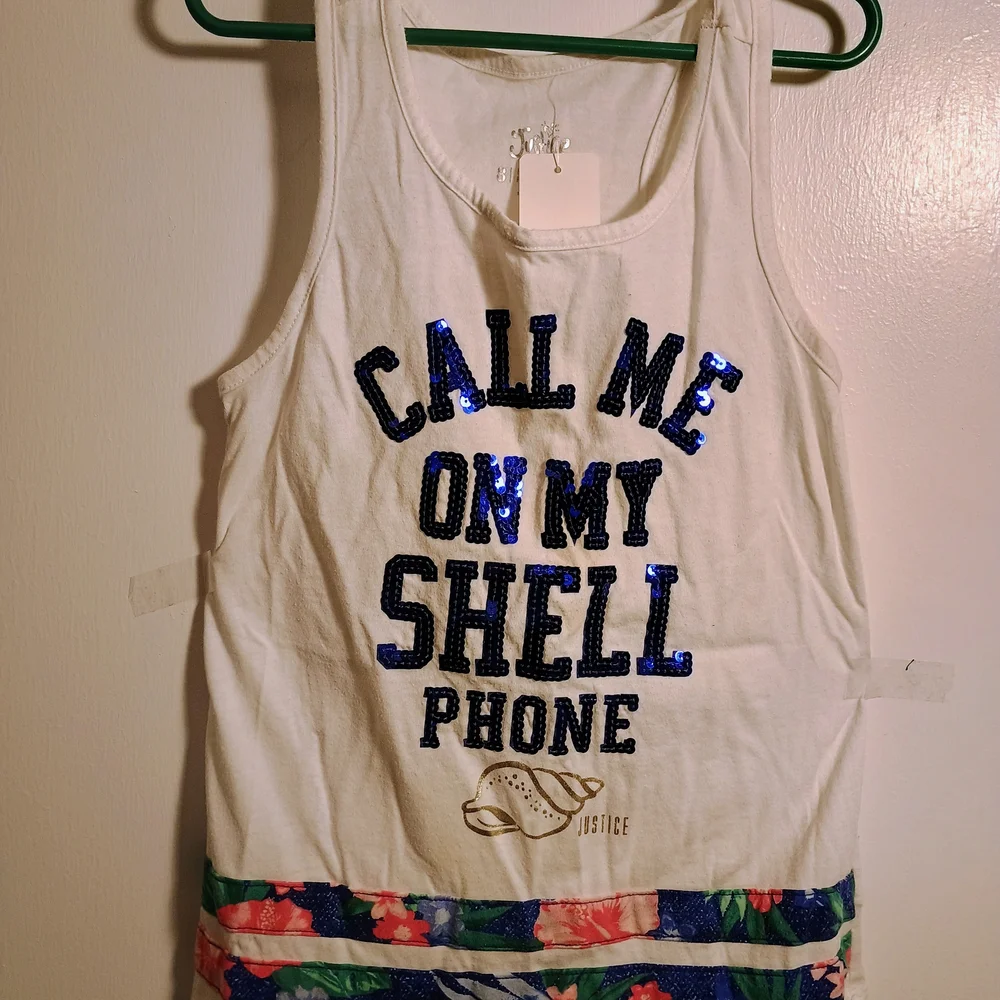 Justice Off-White Tank Top